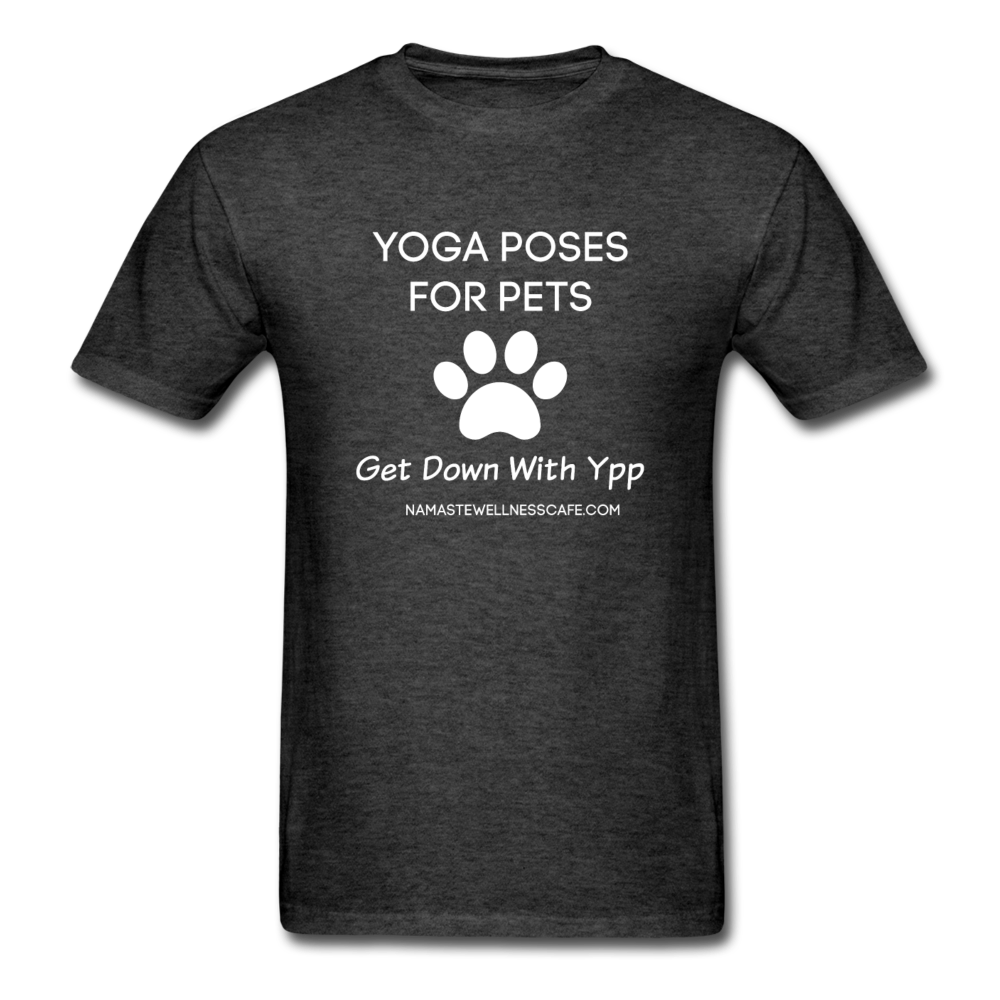 Yoga Shirt, Yoga Poses For Pets Tshirt, Yoga Gifts Yoga Fitness - heather black