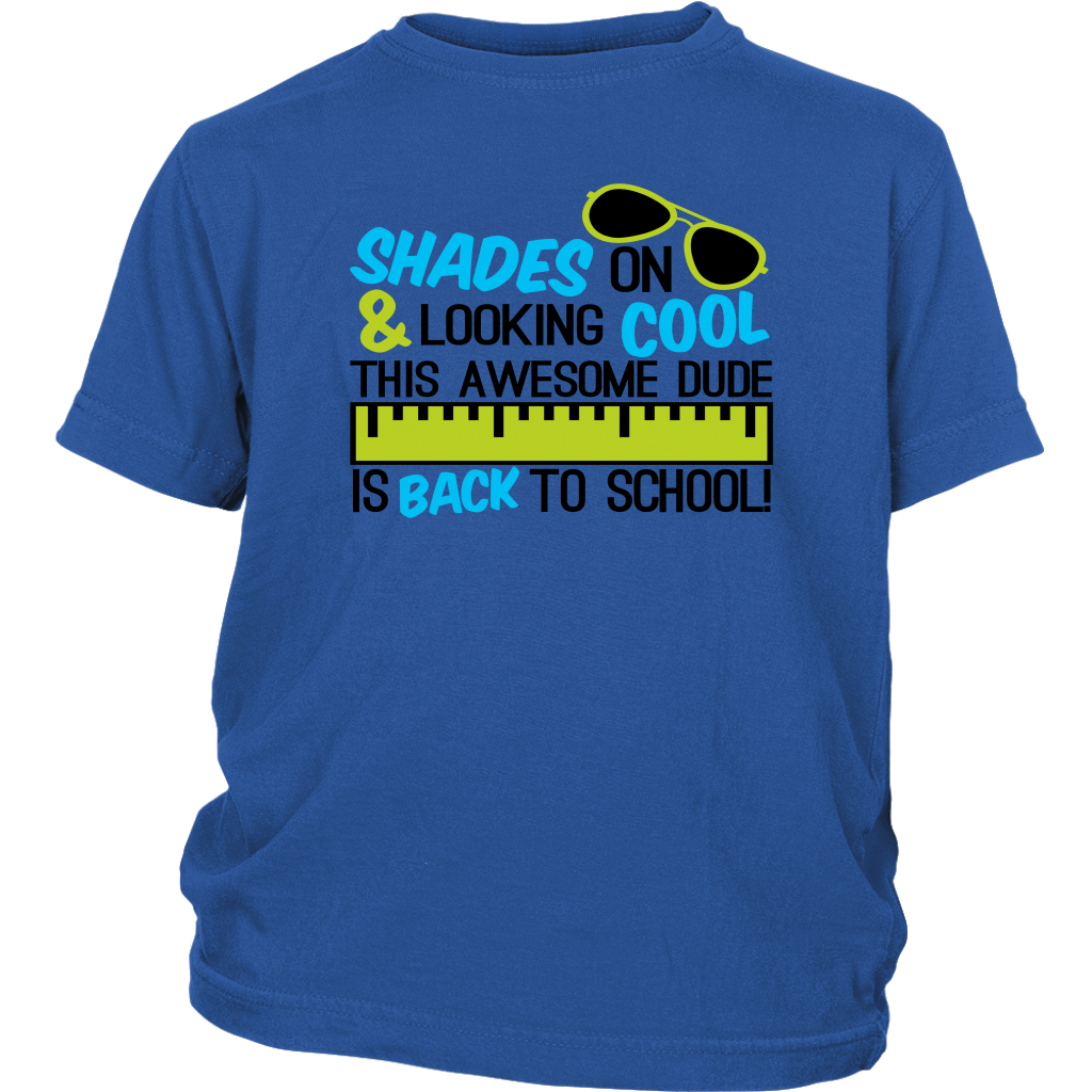 Boys Royal  blue back to school t-shirt