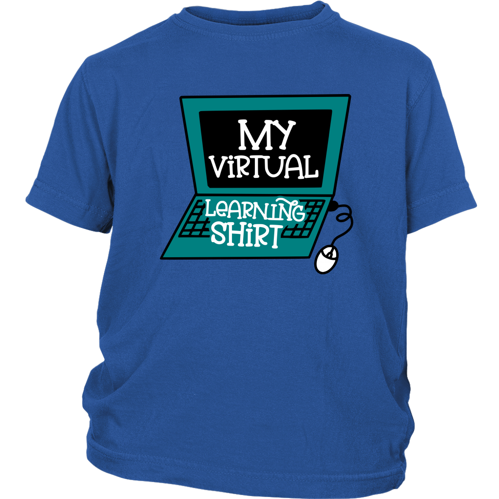 My Virtural Learning Shirt for Kids Boy Girl Graphic Tees Back To School Funny