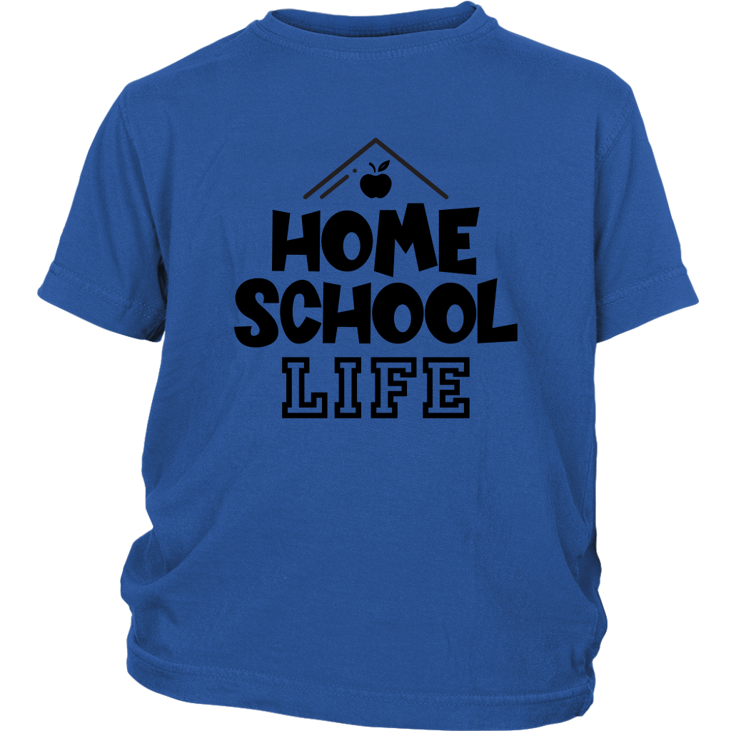 Homeschool Life T-Shirt Graphic Tee For Boys Girls Virtual Learning