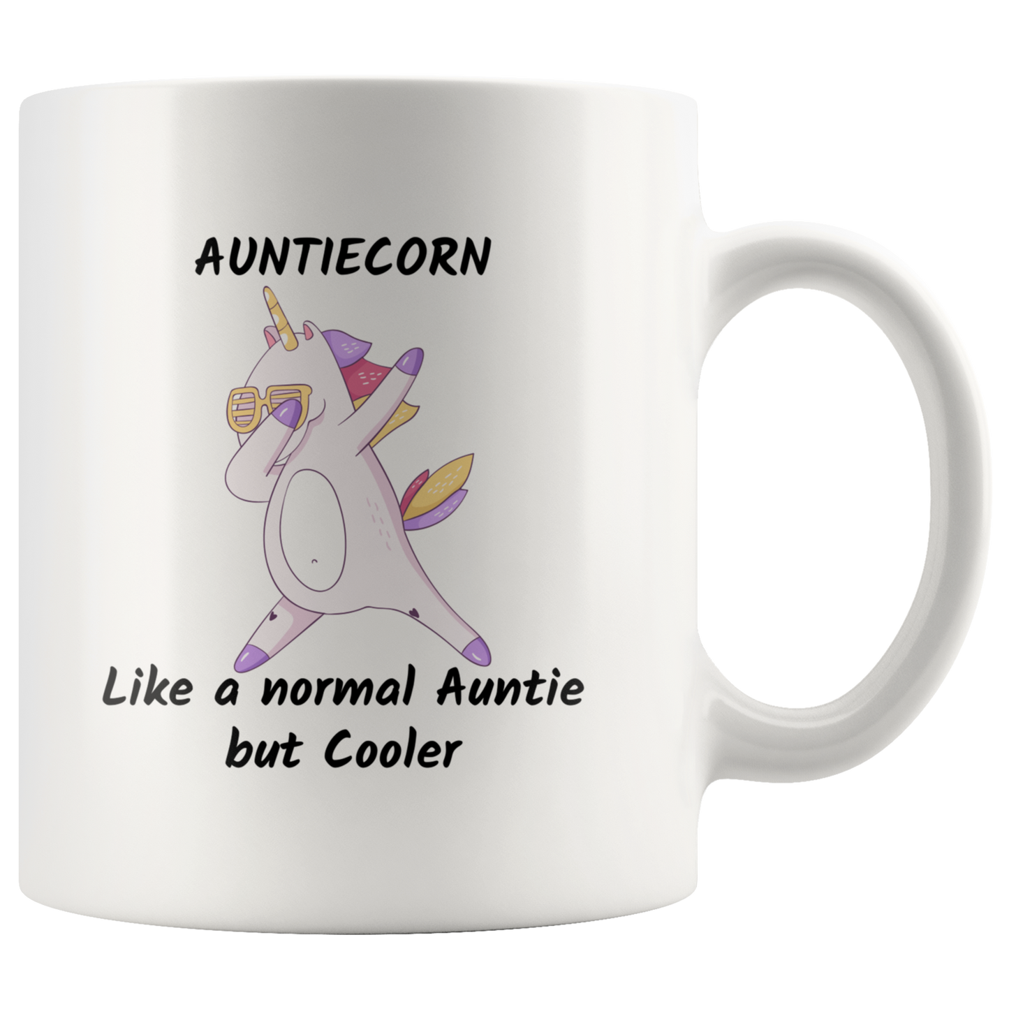 Auntiecorn Coffee mug Unicorn gift for Women Unicorn lover Ceramic funny Custom mug