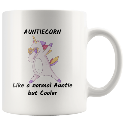 Auntiecorn Coffee mug Unicorn gift for Women Unicorn lover Ceramic funny Custom mug