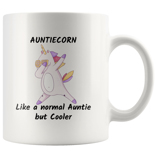 Auntiecorn Coffee mug Unicorn gift for Women Unicorn lover Ceramic funny Custom mug