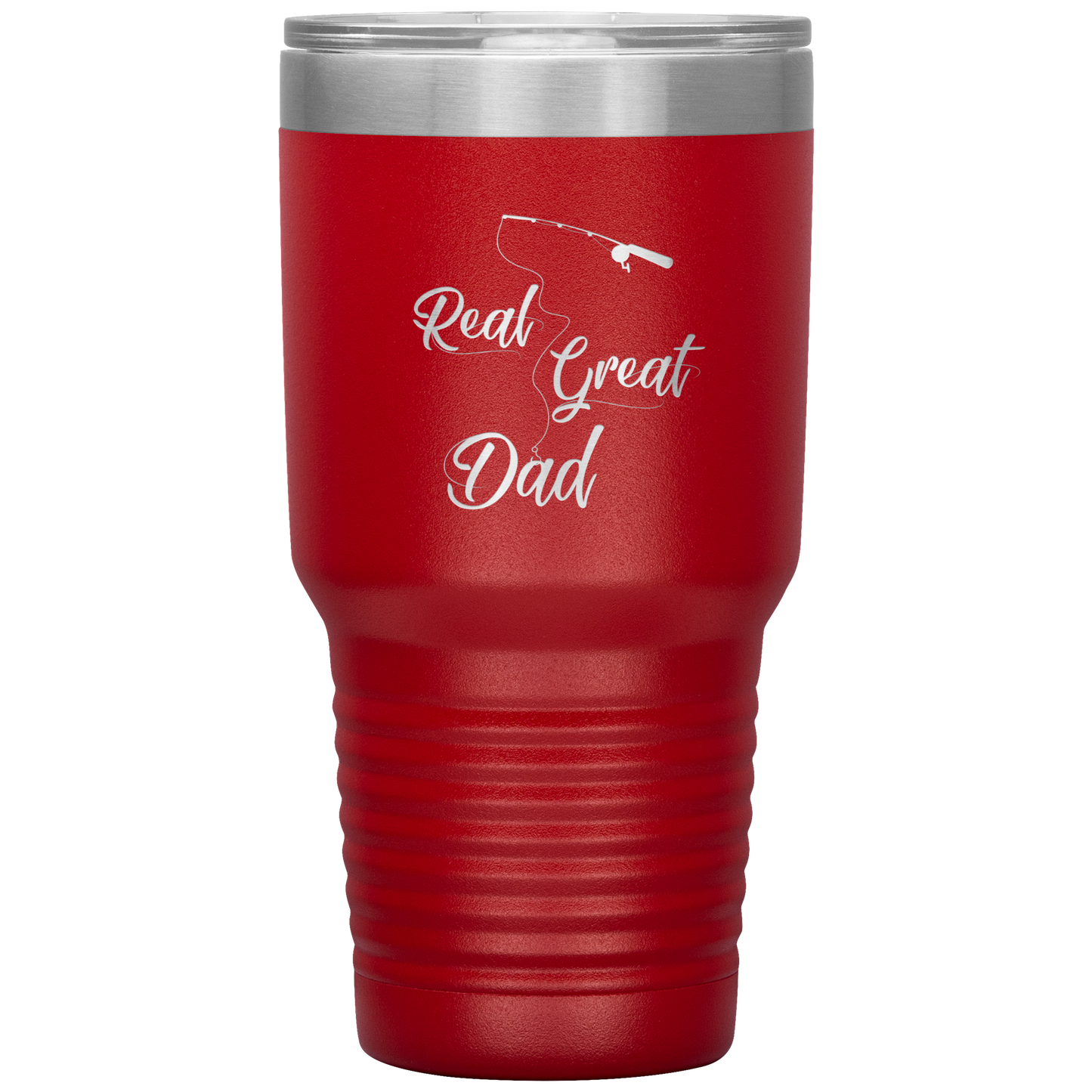 Fishing Tumbler Cup for Dad, Real Great Dad Tumbler Gift for Papa Dad Daddy Grandpa Father's Day Gift