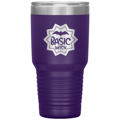Halloween Tumbler Basic Witch Funny Tumbler 30 oz Insulated Tumbler Mug Cup Gift