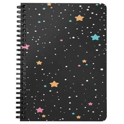 Space Stars Journal Notebook  Spiral Lined Diary Daily Daybook  Gift for Her Him Custom