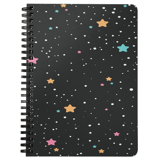 Space Stars Journal Notebook  Spiral Lined Diary Daily Daybook  Gift for Her Him Custom