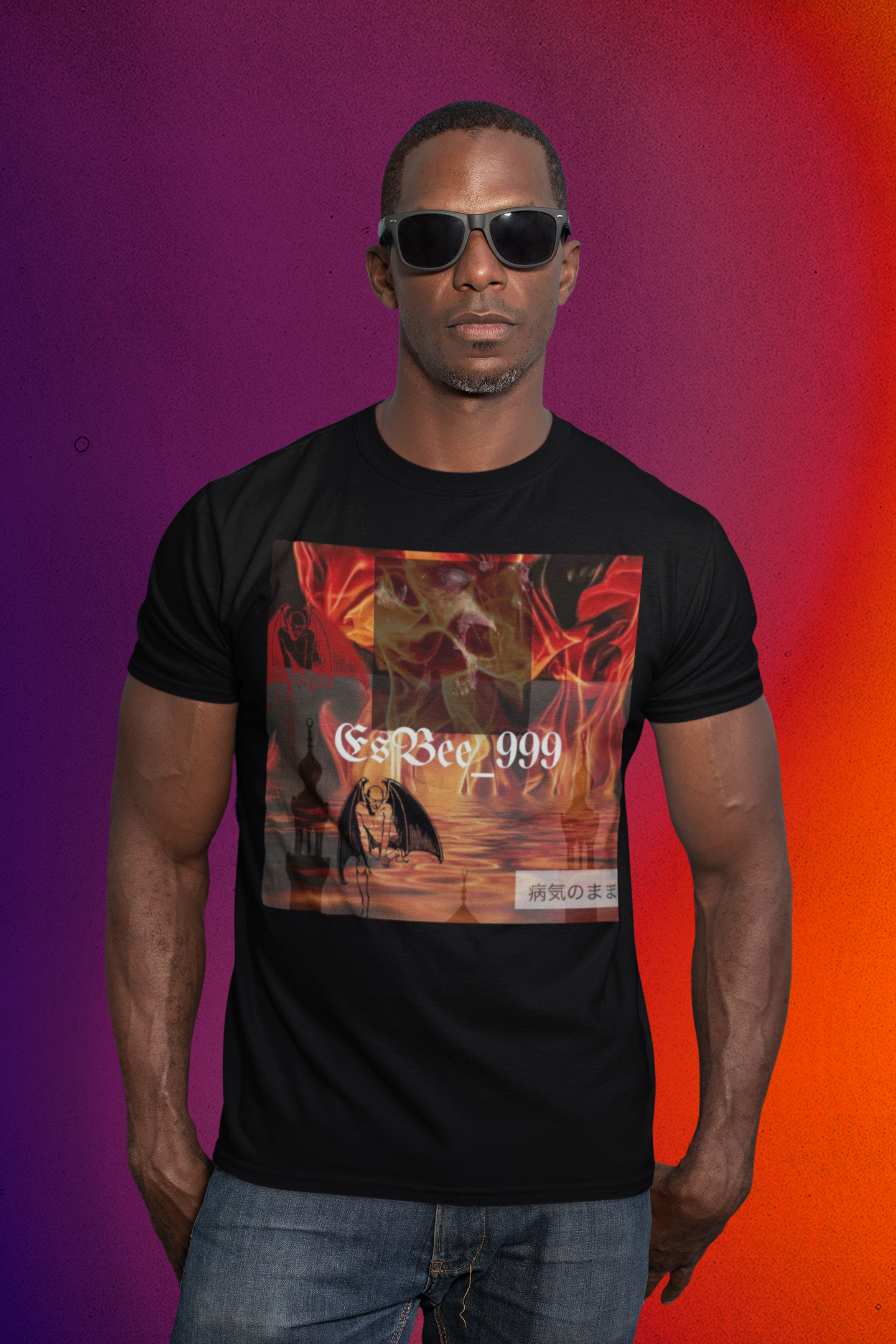 Goth Alternative Streetwear Fashion, Abstract Y2k Crewneck Graphic Tee Men Women