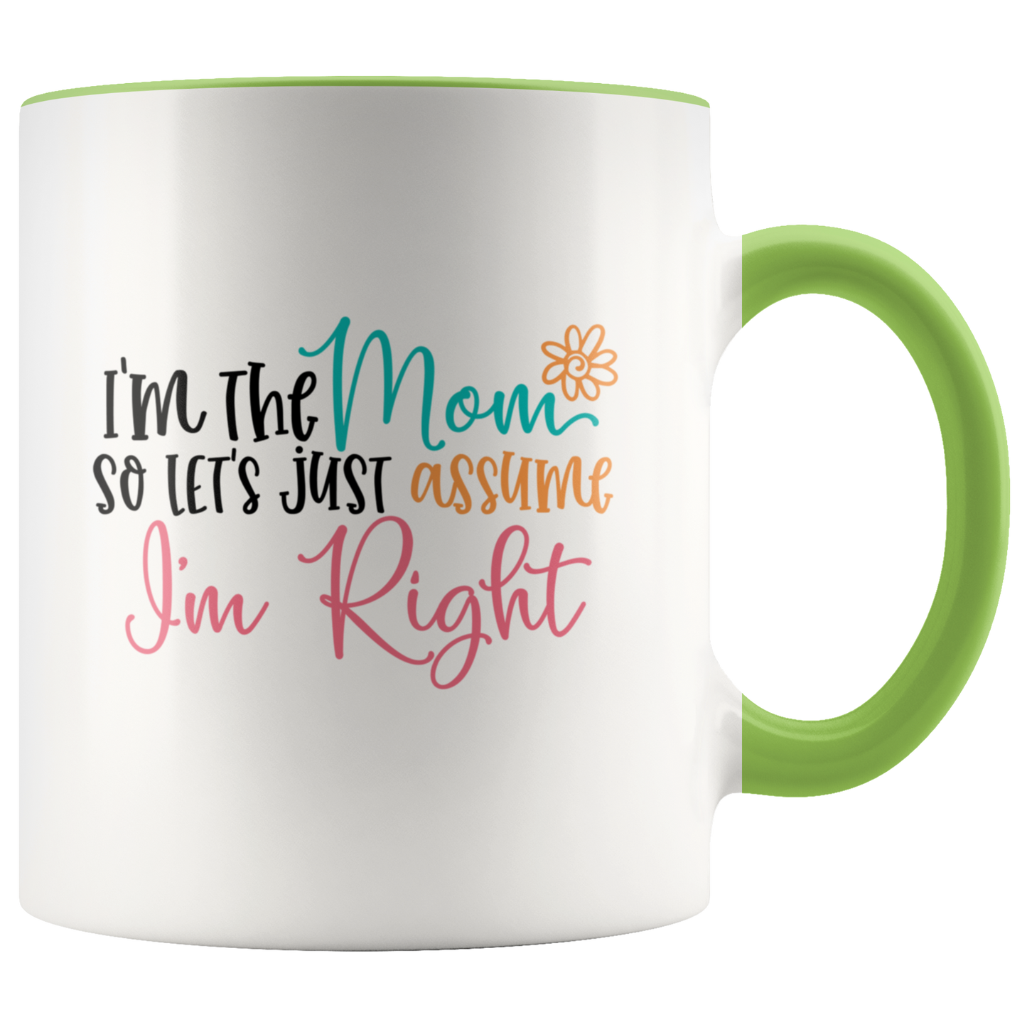 Funny Mom mug gift, I'm the Mom so Lets just assume I'm Right, Funny coffee mug cup