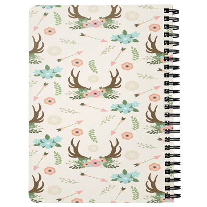 BoHo Notebook Journal DayBook Diary Spiraled Lined Notebook Custom Journal Daily Writing Tablet