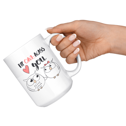 Owl Mug-Couples Valentine Coffee Mug