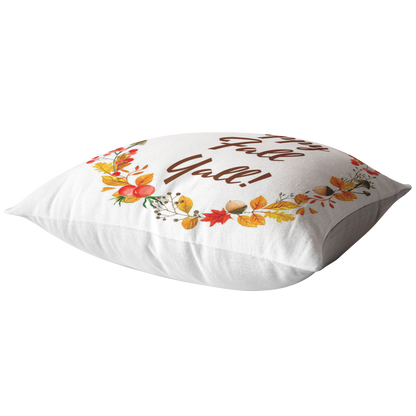 Fall Throw Pillow Cover Home Decor Couch Accent Decorative Pillow Happy Fall Yall!