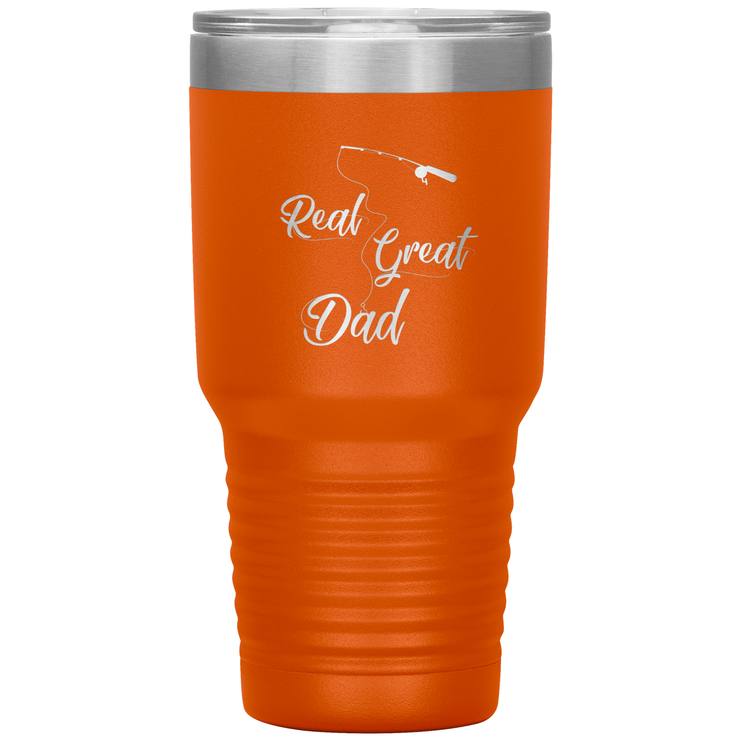 Fishing Tumbler Cup for Dad, Real Great Dad Tumbler Gift for Papa Dad Daddy Grandpa Father's Day Gift