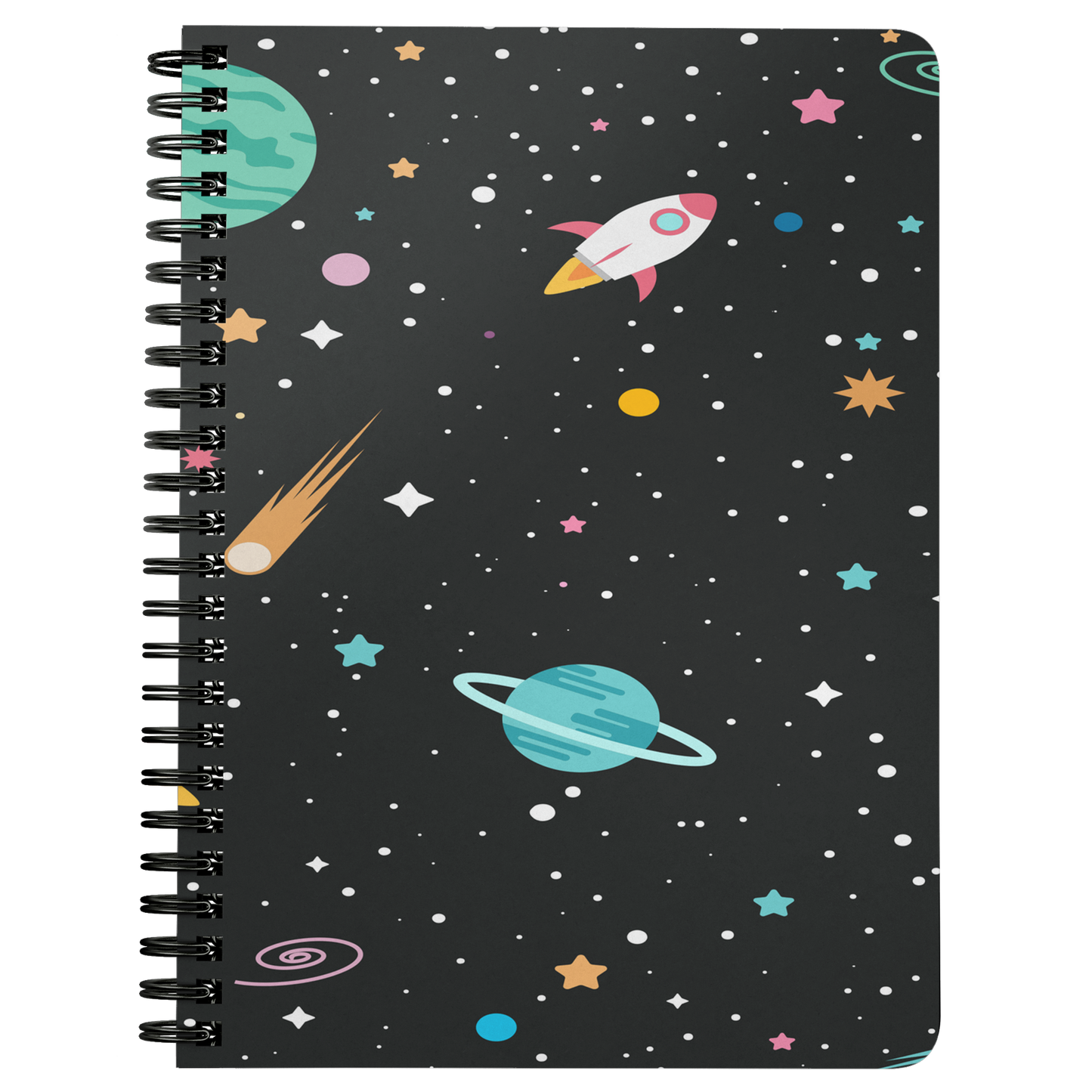 Spiral Notebook Journal  Outer Space Theme  Diary Gift for Her Him Daily Journal Custom