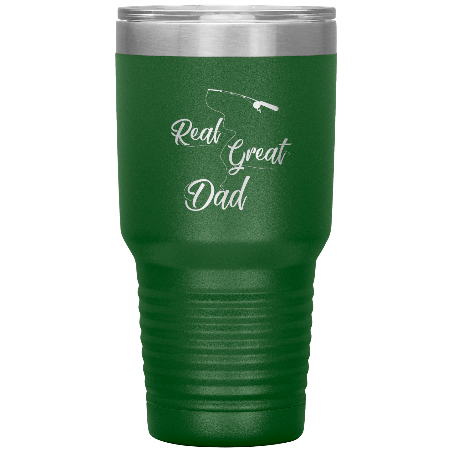 Fishing Tumbler Cup for Dad, Real Great Dad Tumbler Gift for Papa Dad Daddy Grandpa Father's Day Gift
