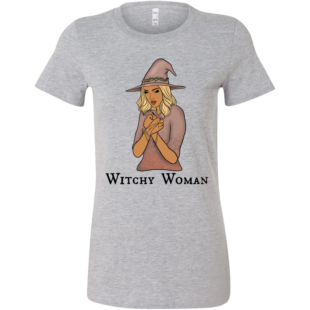 Witchy Woman Tee Shirt Graphic Tee For Women Halloween Shirt Costume Bella Canvas