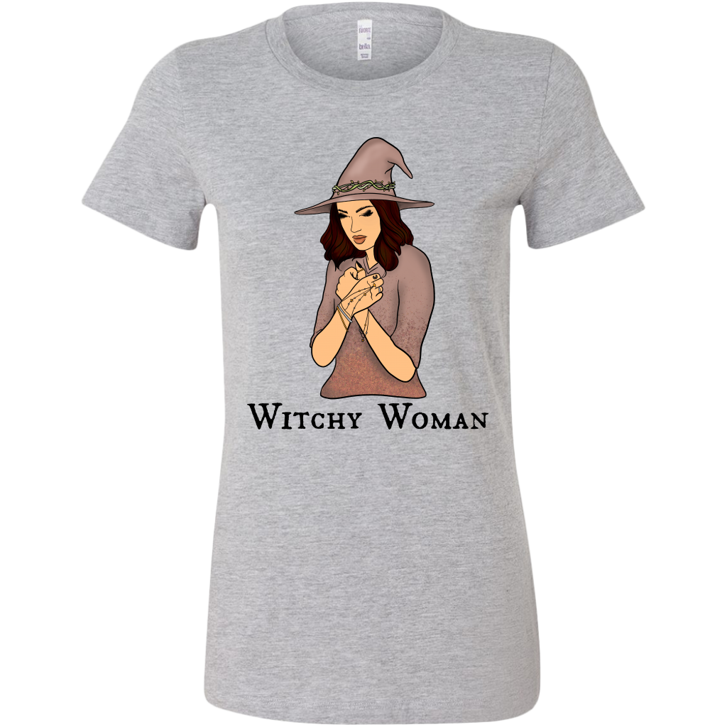 Witchy Woman Tee Shirt Graphic Tee For Women Halloween Shirt Costume Bella Canvas