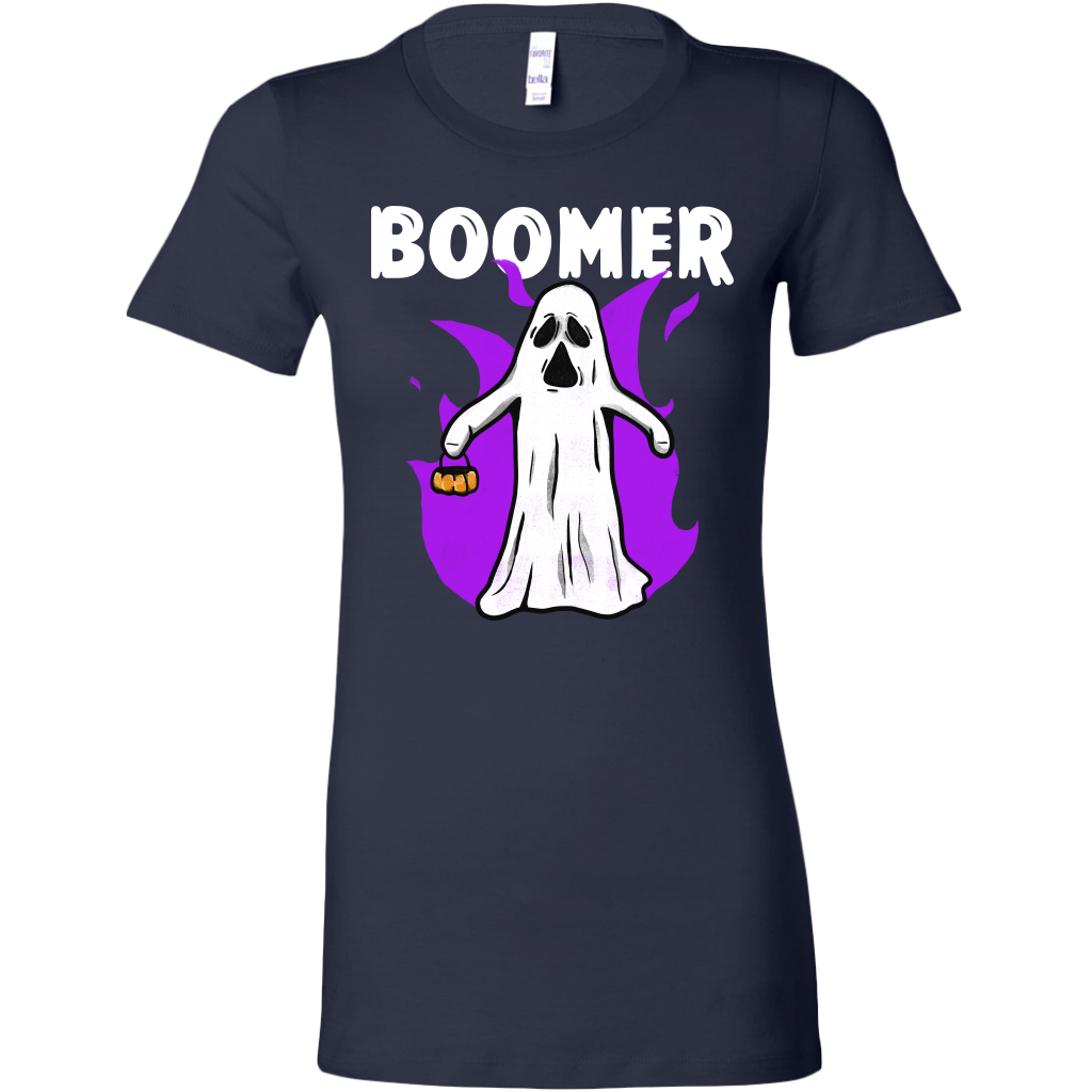 Boomer Halloween Shirt For Women Funny Gift for Friend Ghost T-Shirt Graphic Tee