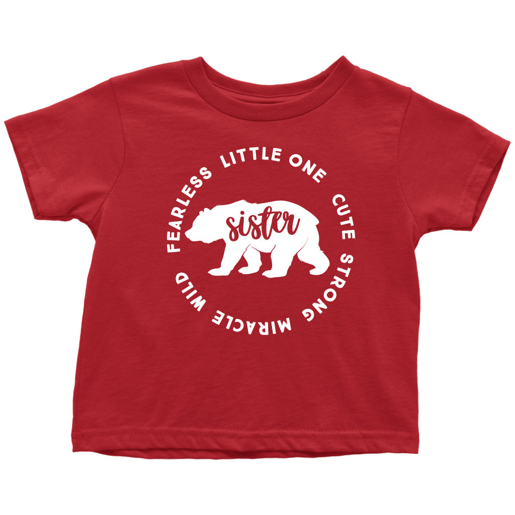 Sister Bear T-Shrit Kids  Toddler Bear Family Shirts Kids t-shirts Graphic Tees Children shirts